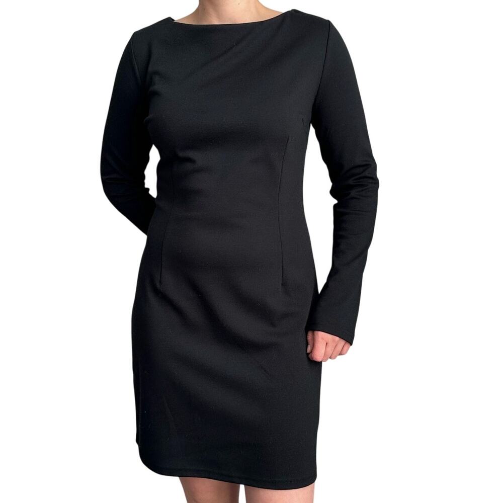 Vintage BB Dakota Black Lace Up Long Sleeve Short Mini Dress Women's Large